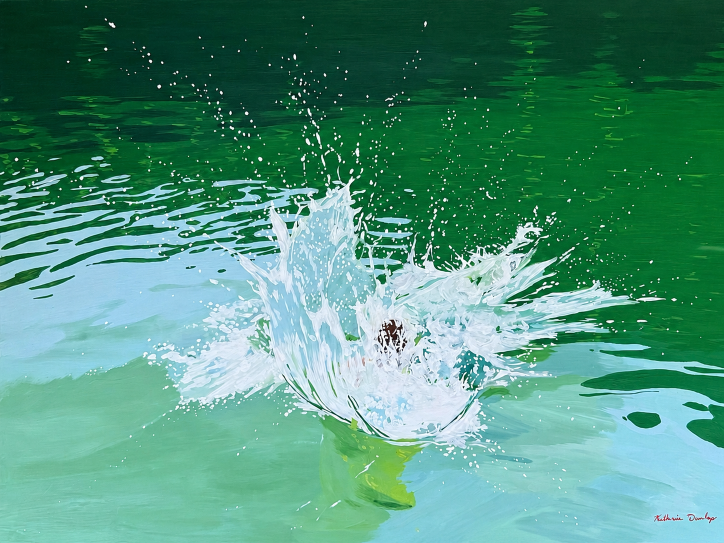 The Splash Over Greens and Blues
