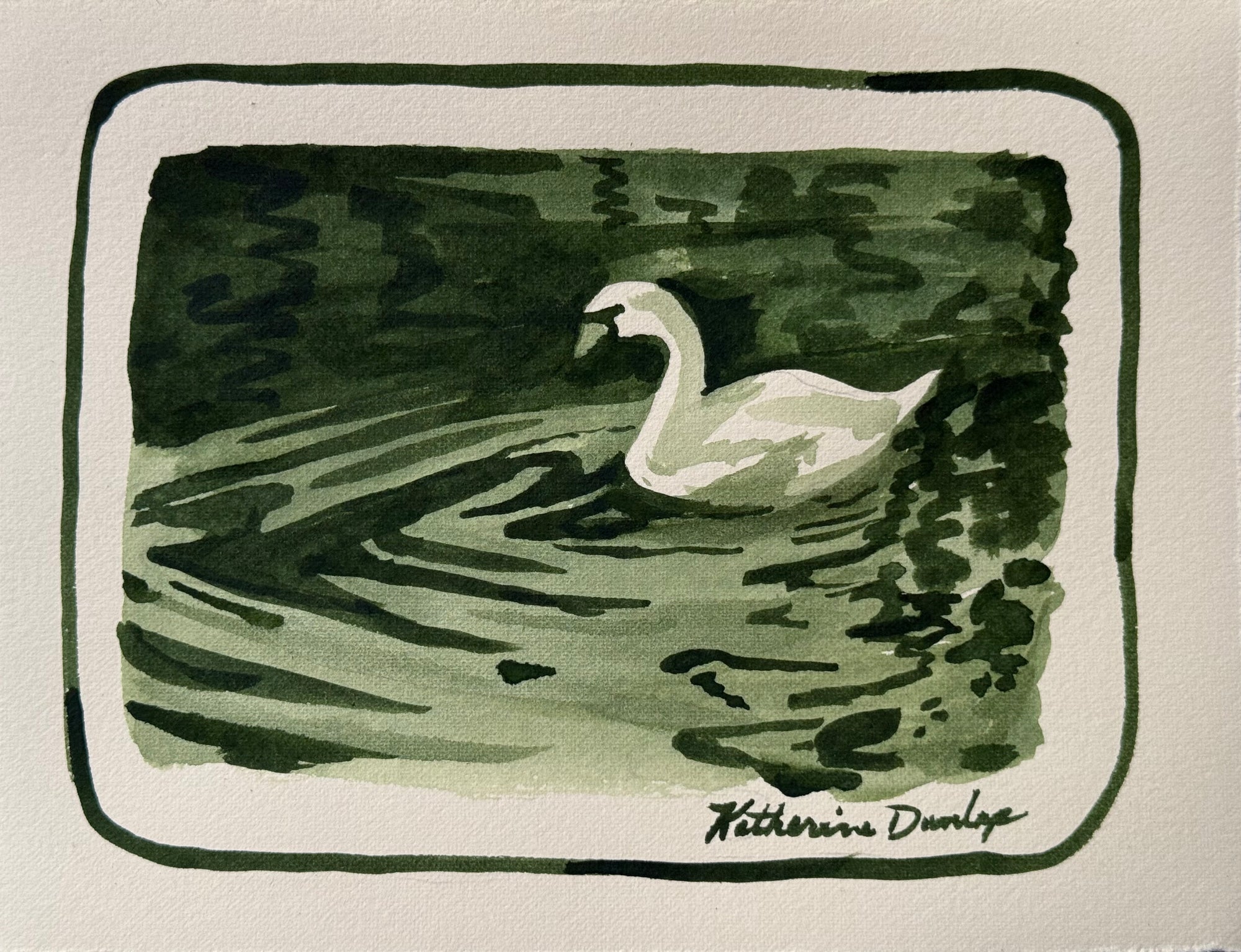 The Swan in Green Study No.4