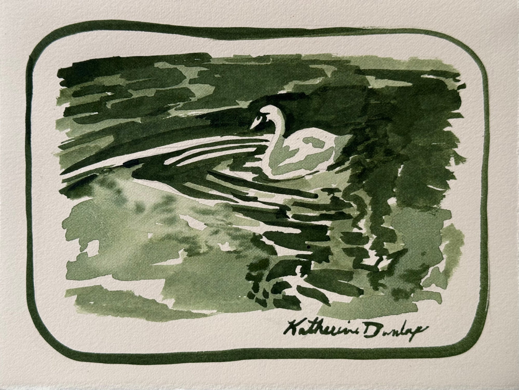 The Swan in Green Study No.2