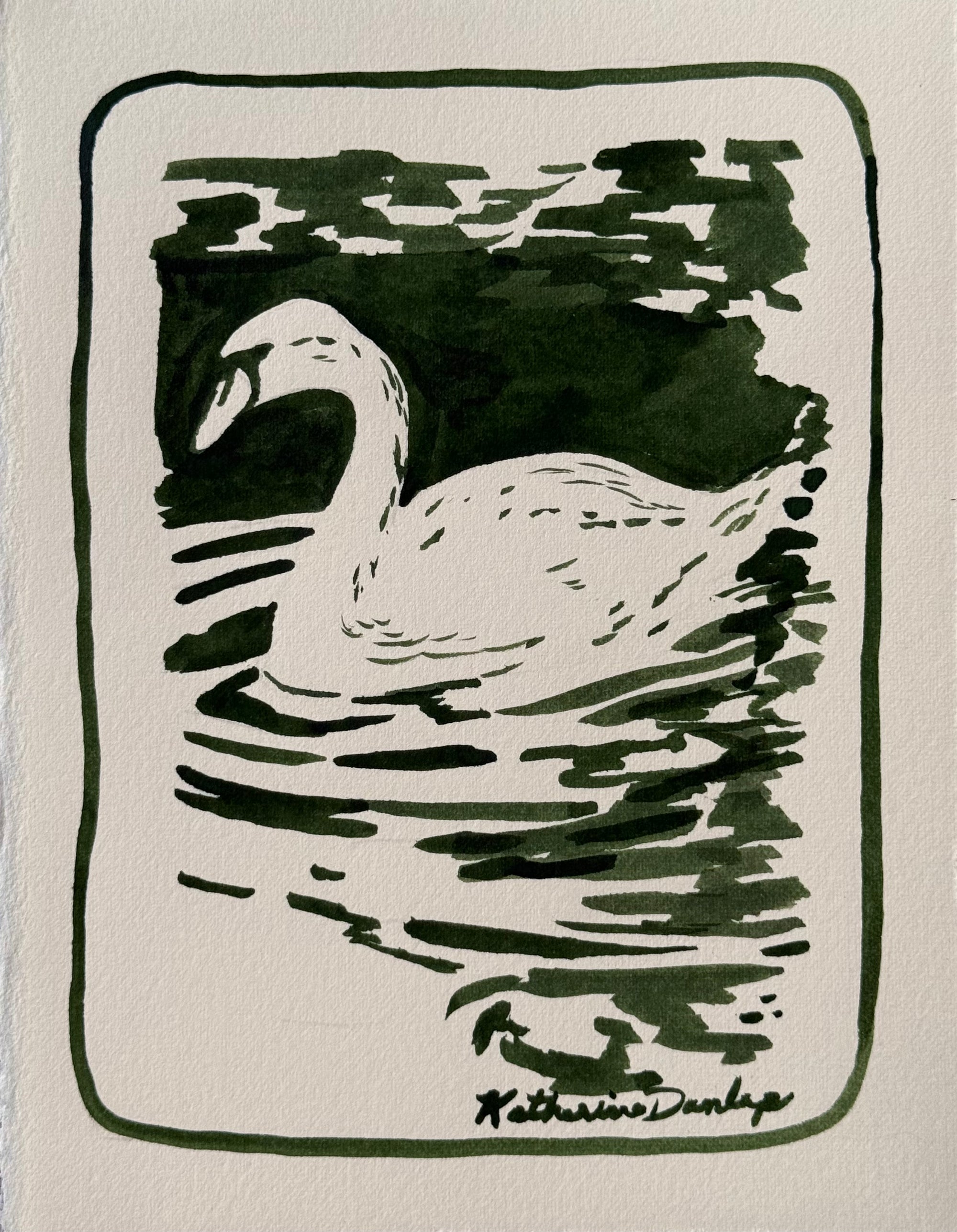 The Swan in Green Study No.3
