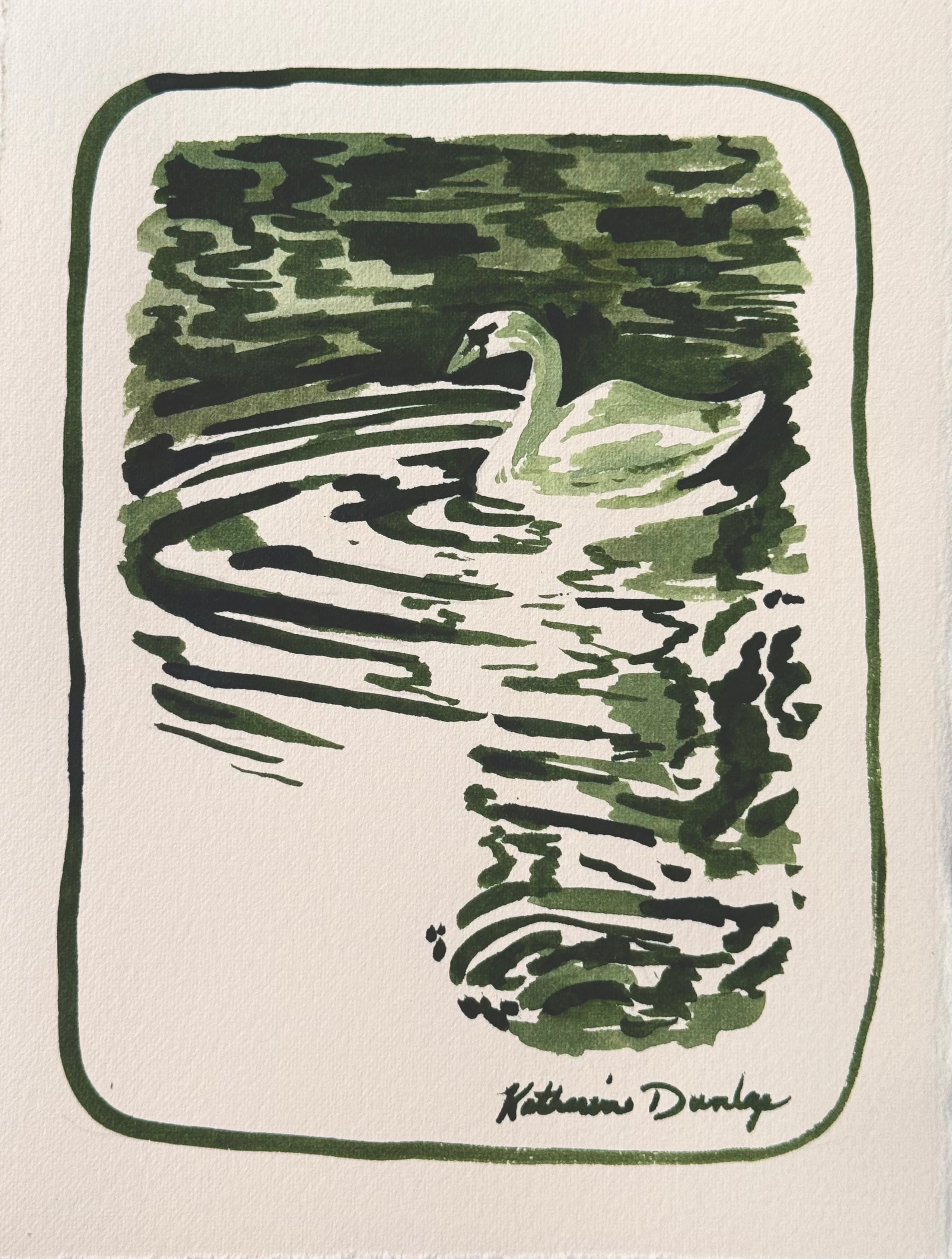 The Swan in Green Study No.1