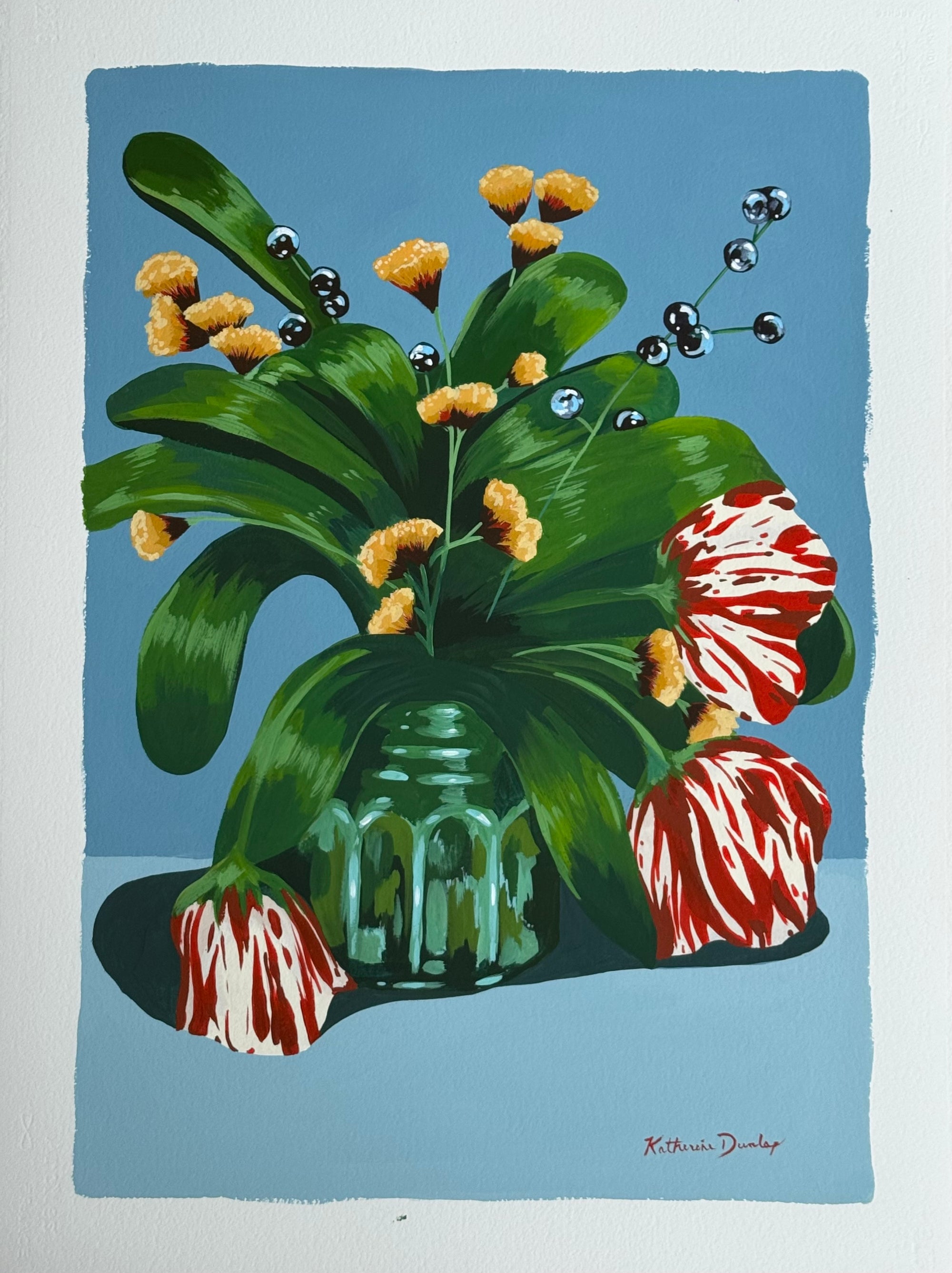 Blue and Striped Tulips