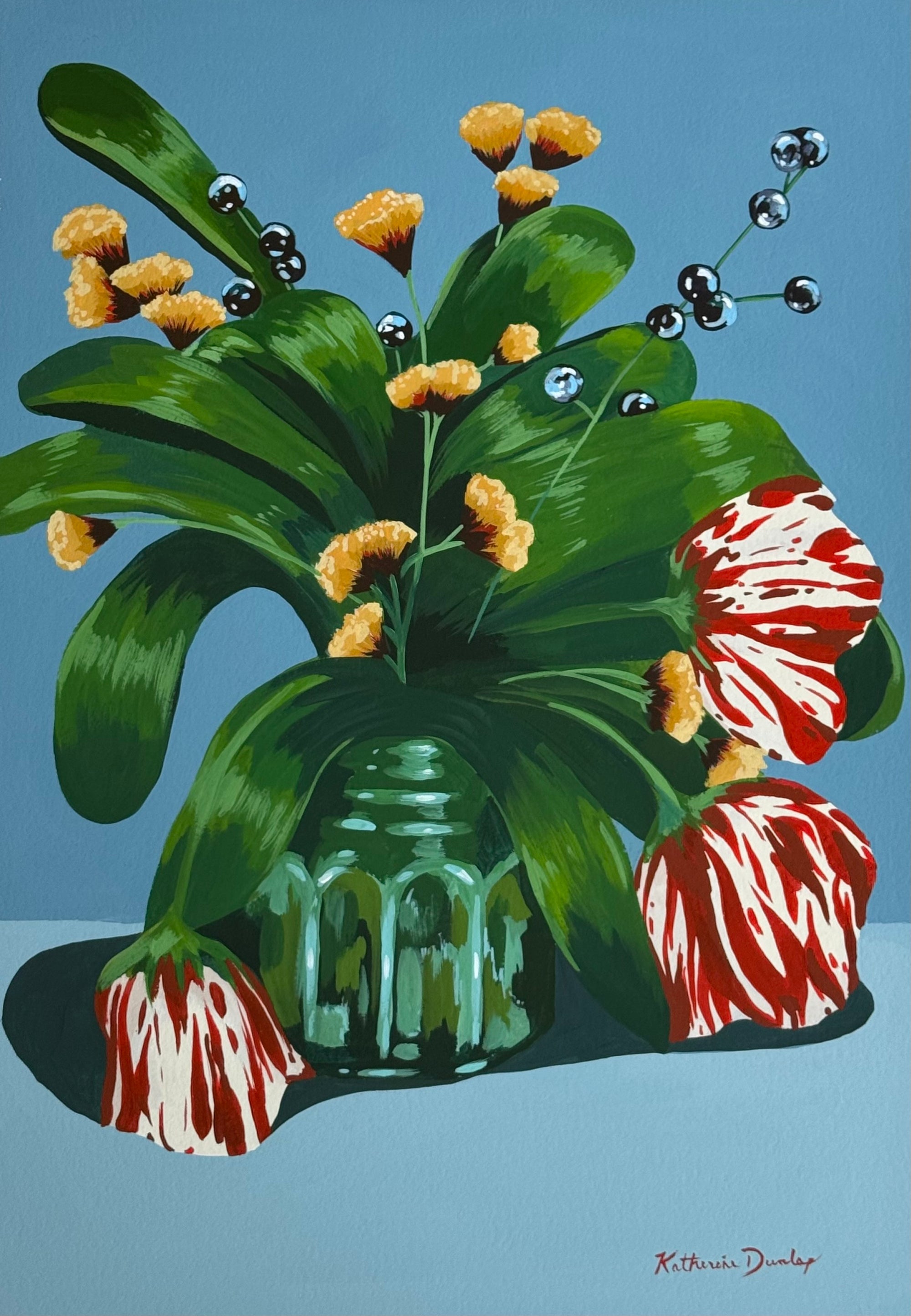 Blue and Striped Tulips