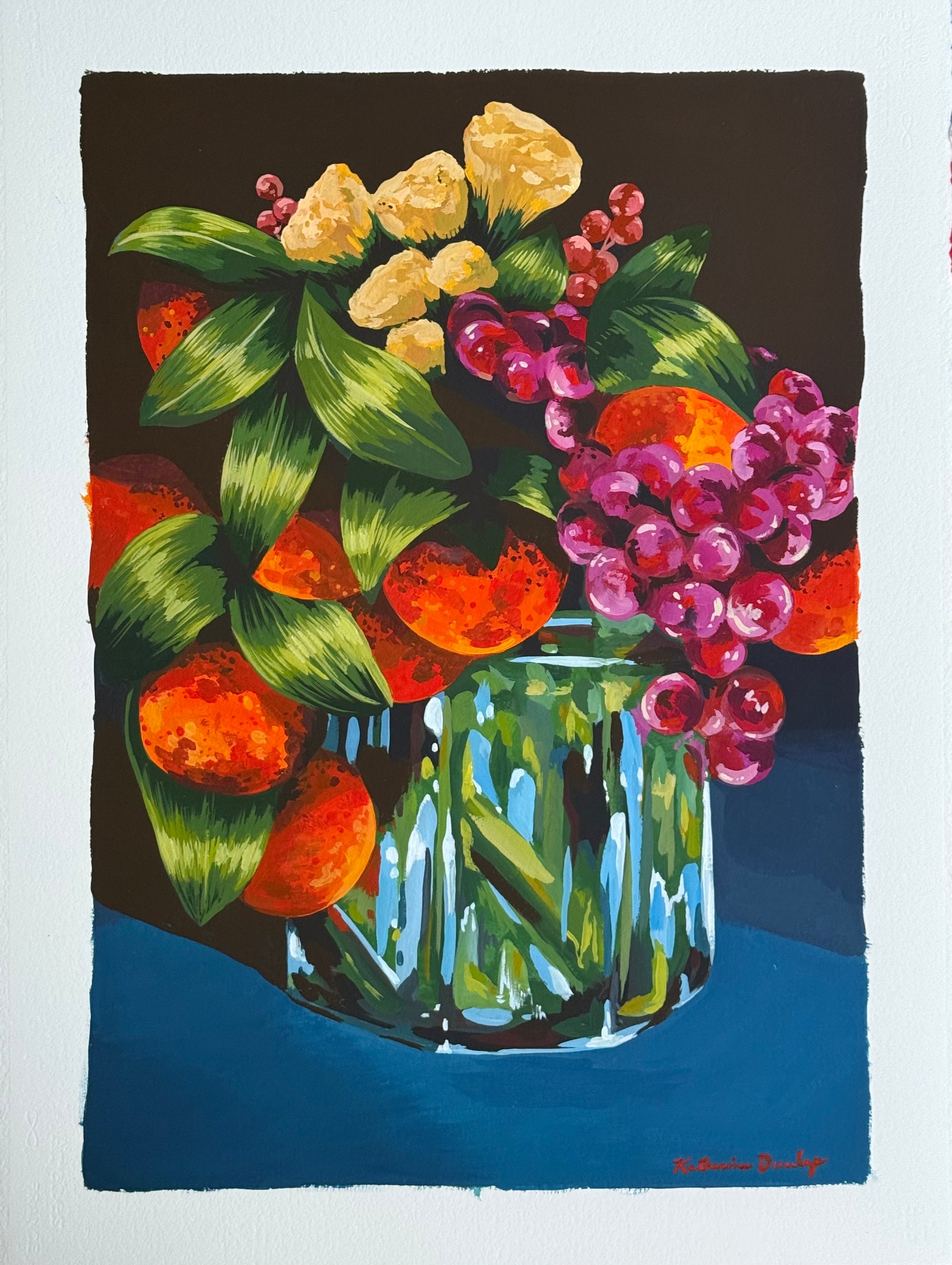 Moody Oranges in Blue