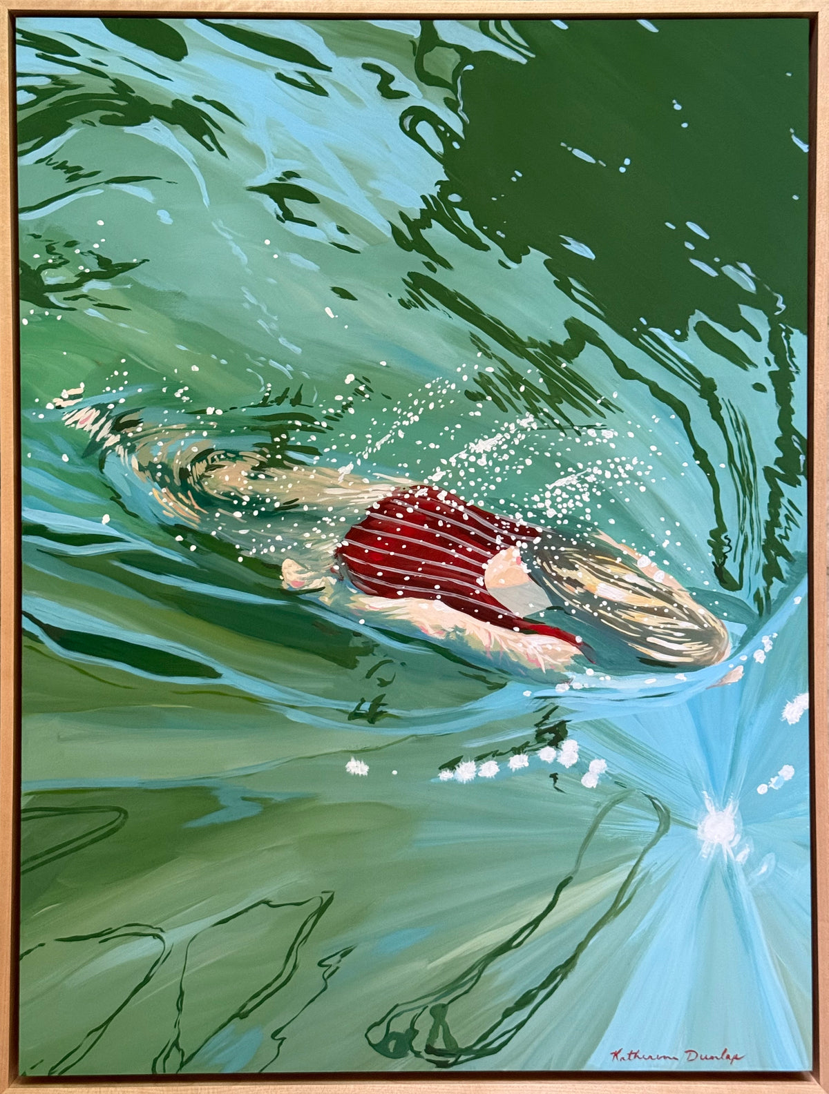 Swimming in Stripes 18”x24”