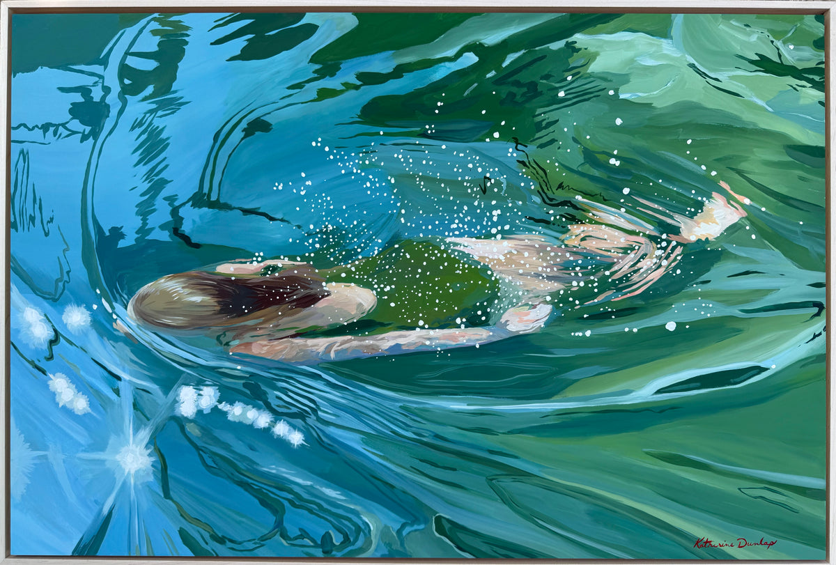 Gliding in Olive 24”x36”
