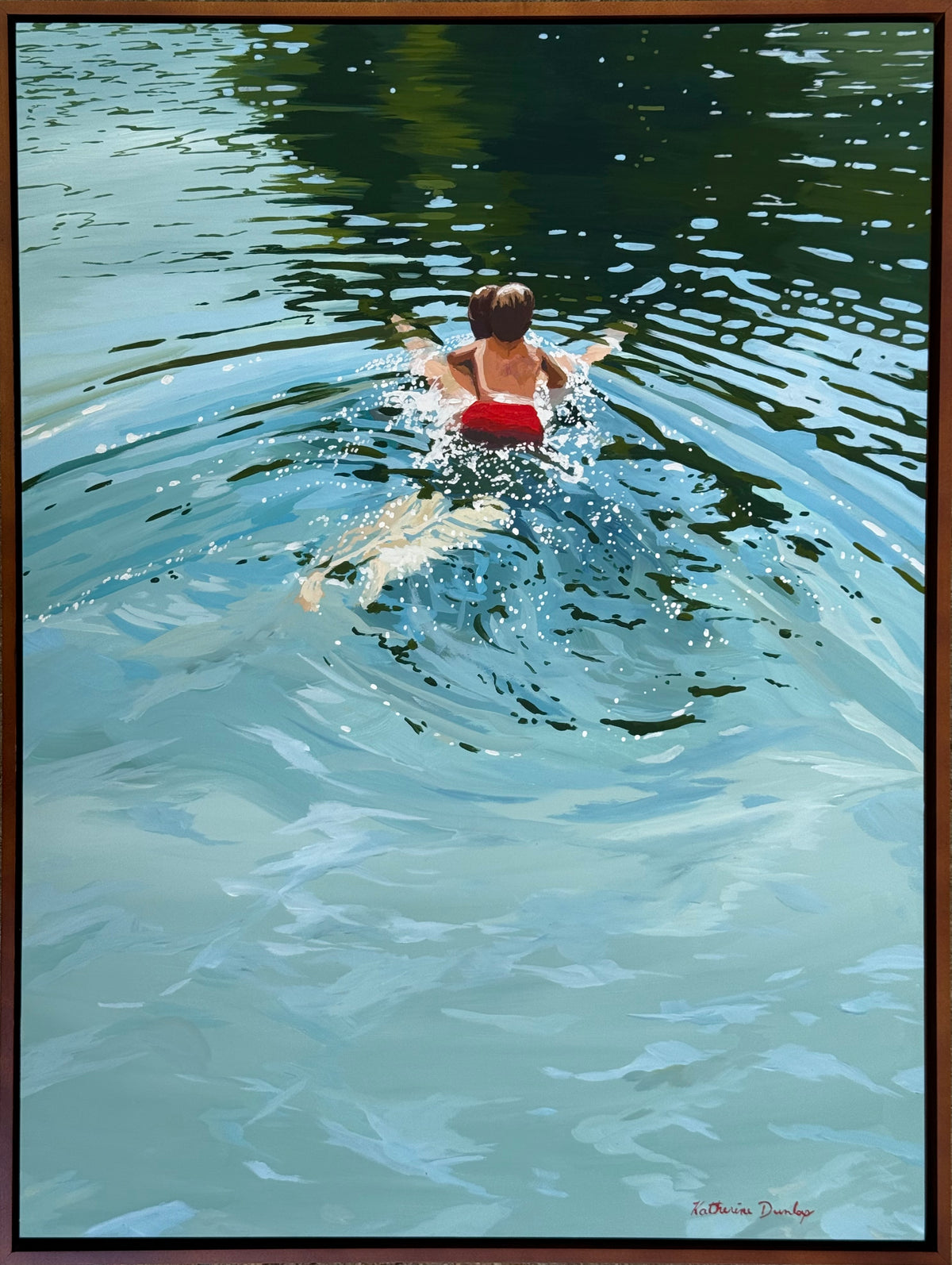 Swimming With Dad 18”x24”